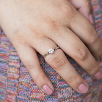 Luminesce Lab Grown 18ct White Gold 1/2 Carat Diamond Solitaire Engagment Ring