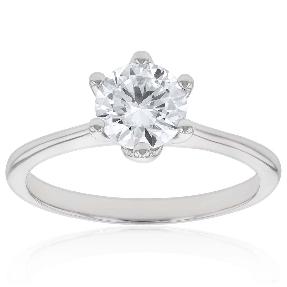 Luminesce Lab Grown 1 Carat Solitaire Engagement Ring in 14ct White Gold