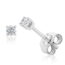 Load image into Gallery viewer, Luminesce Lab Grown Diamond Solitiaire Classic 10Pt Stud Earring in 9ct White Gold