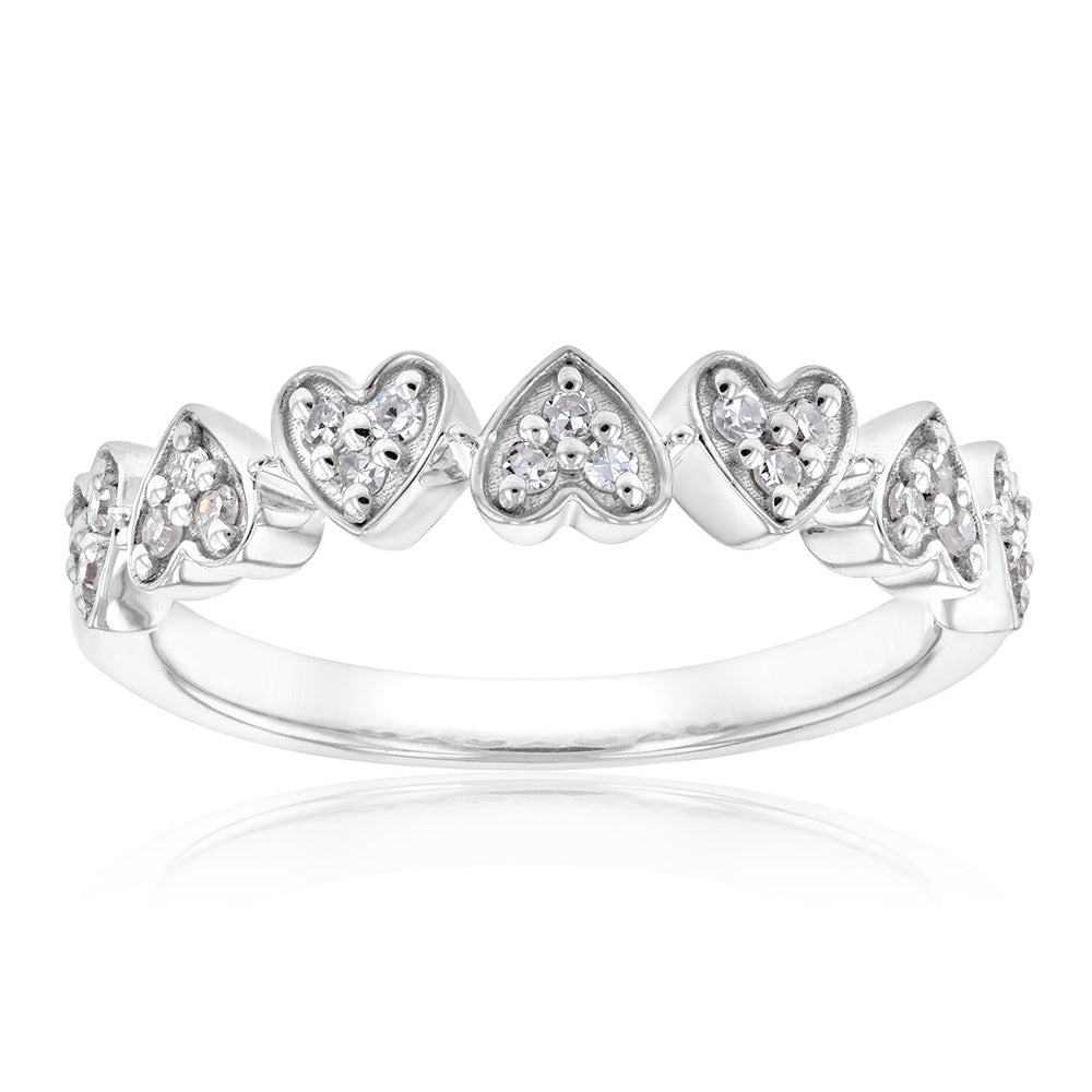 Band of online hearts ring