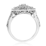Luminesce Lab Grown Diamond 1 Carat Pear Cluster Ring in Silver