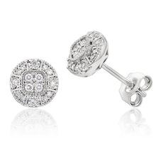 Load image into Gallery viewer, Luminesce Lab Grown Diamond Stud Earrings in Silver