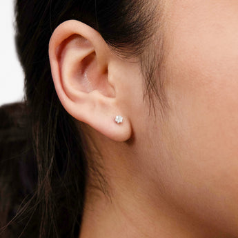 Luminesce Lab Grown 1/10 Carat Diamond Stud Earrings in Sterling Silver