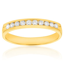 Load image into Gallery viewer, Luminesce Lab Grown Diamond 1/5 Carat Eternity Ring in 9ct Yellow Gold