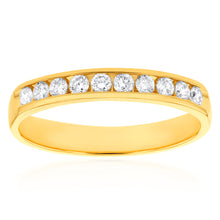 Load image into Gallery viewer, Luminesce Lab Grown Diamond 1/4 Carat Eternity Ring in 9ct Yellow Gold