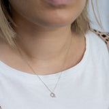 Luminesce Lab Diamond Q Initial Pendant in 9ct Yellow Gold with Adjustable 45cm Chain