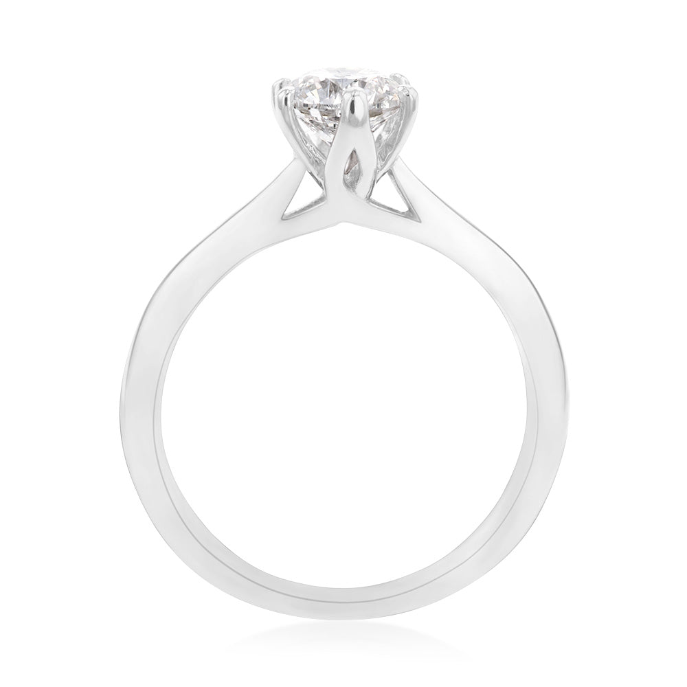 Luminesce Lab Grown 3/4 Carat Diamond Solitaire Ring set in 14ct White Gold
