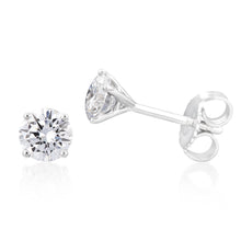 Load image into Gallery viewer, Luminesce Lab Grown Diamond TW=70-74PT Solitaire Stud Earrings in 14ct White Gold