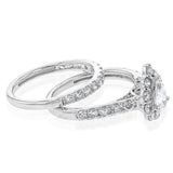 Luminesce Lab Grown Diamond 1.5Ct Bridal Set Pear Centre Halo in 14ct White Gold