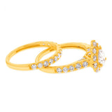 Luminesce Lab Grown Diamond 1.5Ct Bridal Set Pear Centre Halo in 14ct Yellow Gold
