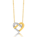 Luminesce Lab Grown Diamond Heart Pendant in 9ct Yellow Gold with Chain