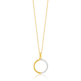 Luminesce Lab Grown 9ct Yellow Gold 0.10 Carat Diamond Circle of Life Pendant