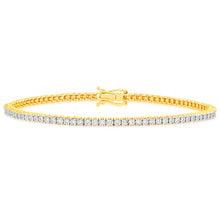 Load image into Gallery viewer, 1/2 Carat Luminesce Lab Grown Diamond 17.5cm Tennis Bracelet in 9ct Yellow Gold