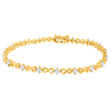 Luminesce Lab Grown Diamond infinity Bracelet in 9ct Yellow Gold