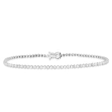 Load image into Gallery viewer, Luminesce Lab Grown 1/5th Carat 17.5cm Tennis Bracelet in 9ct White Gold