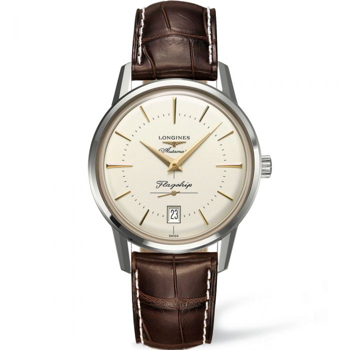 Longines Flagship Heritage L47954782 Brown Leather Mens Watch
