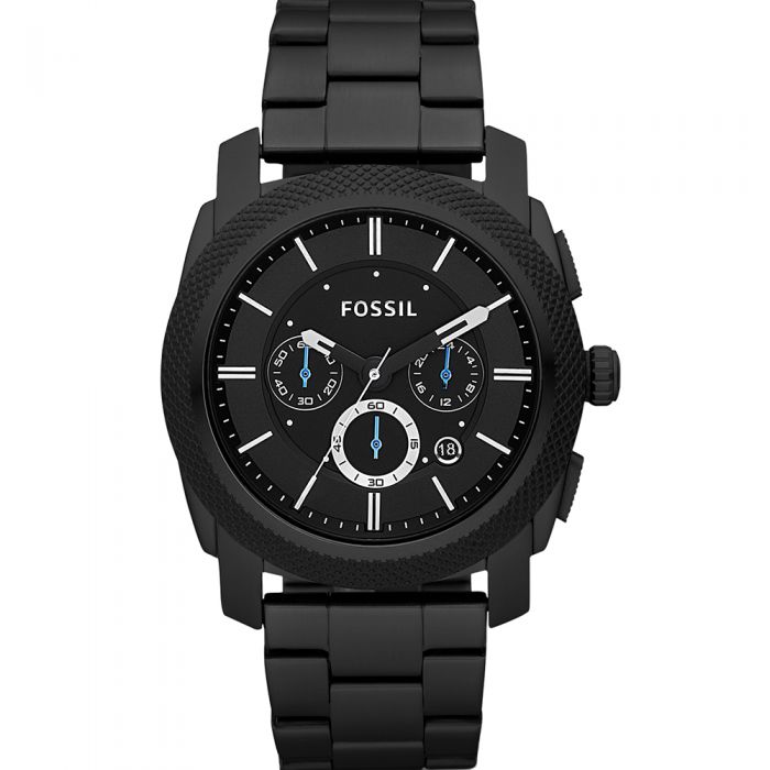 Fossil 'Machine' FS4552 Black Stainless Steel Gents Watch