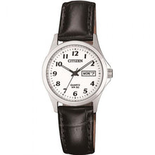 Load image into Gallery viewer, Citizen EQ200002A Stainless Steel Ladies Watch With Black Leather Band