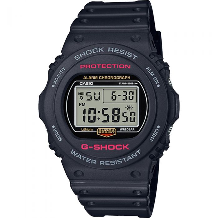 Casio G-Shock Alarm DW5750E-1D 200M Black Mens Watch