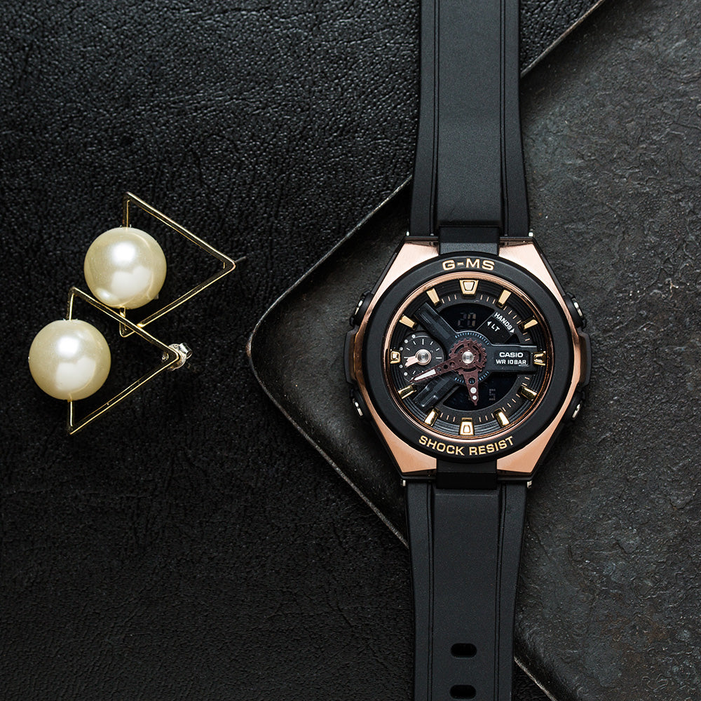 Baby G MSG400G-1A1 Black And Rose Ladies Watch
