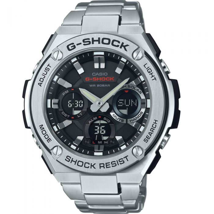 G-Shock G Steel Solar World Time GSTS110D-1A Stainless Steel Mens Watch