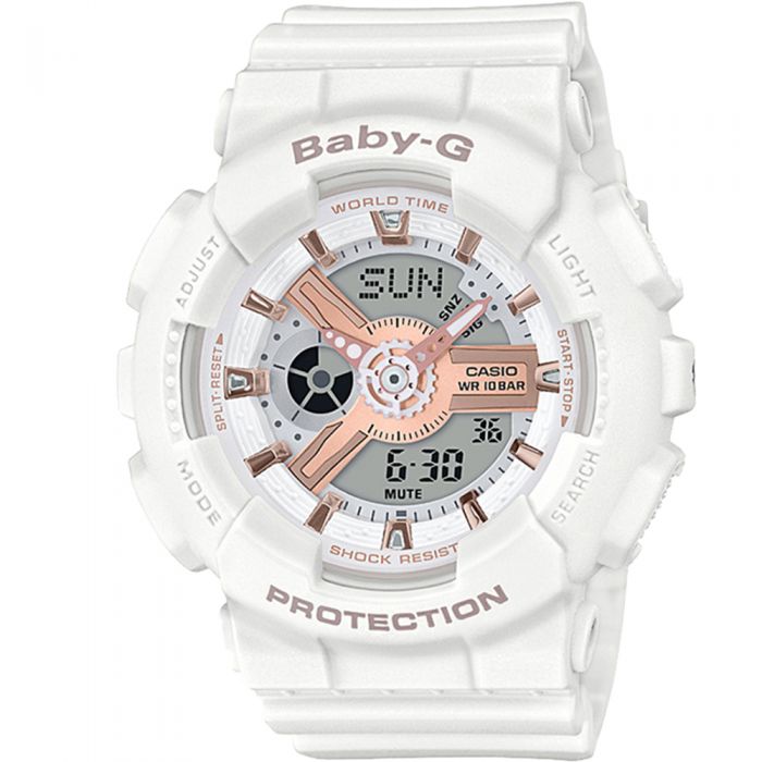 Baby-G  BA11OXRG-7A White Resin Womens Watch