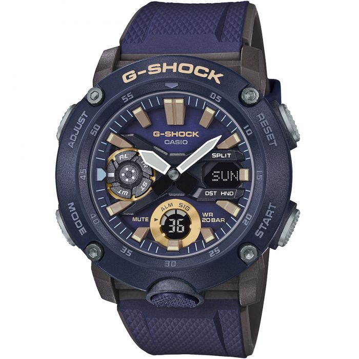 G-Shock GA-2000-2ADR Blue Resin Mens Watch