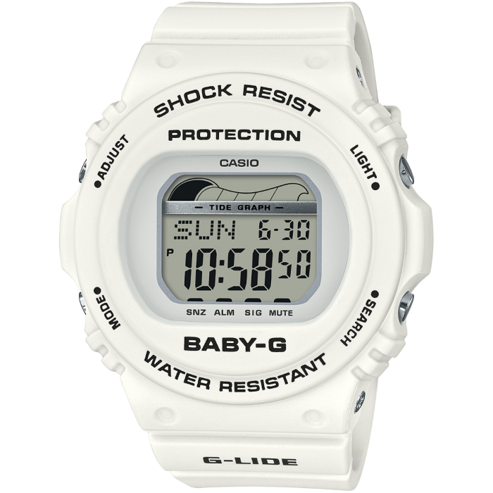 Baby-G BLX-570-7DR White Resin Womens Watch