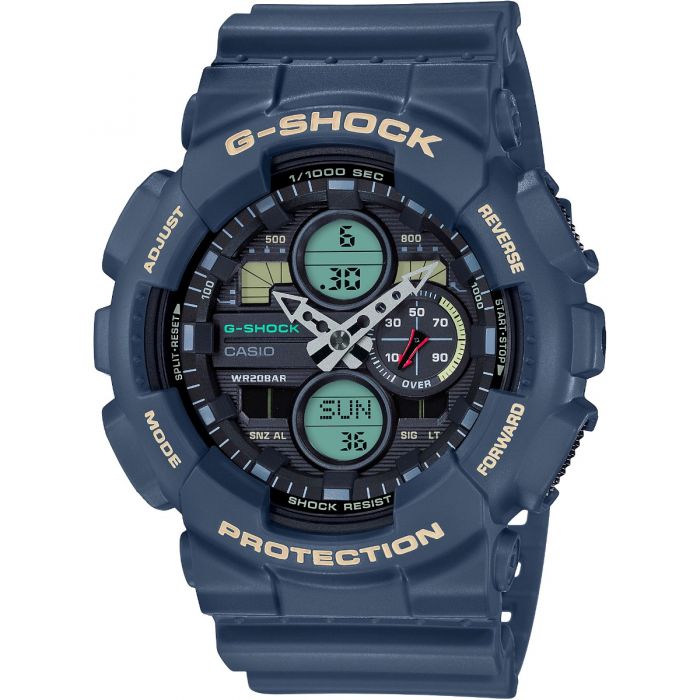 Casio G-Shock GA-140-2ADR Blue Resin Mens Watch