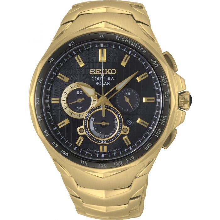 Seiko Coutura SSC754P Gold Solar Chronograph Watch