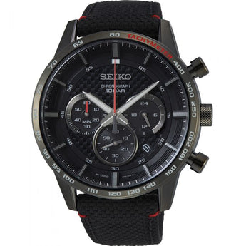 Seiko SSB359P Black Nylon Mens Watch