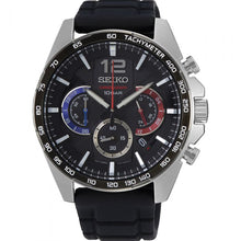 Load image into Gallery viewer, Seiko SSB347P Black Silicone Mens Watch