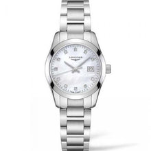 Load image into Gallery viewer, Longines Conquest Classsic L22864876 Mother of Pearl Diamond Set Stainless Steel