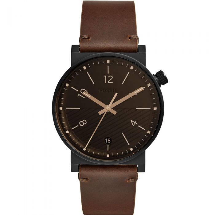 Fossil Barstow FS5552 Brown Leather Mens Watch