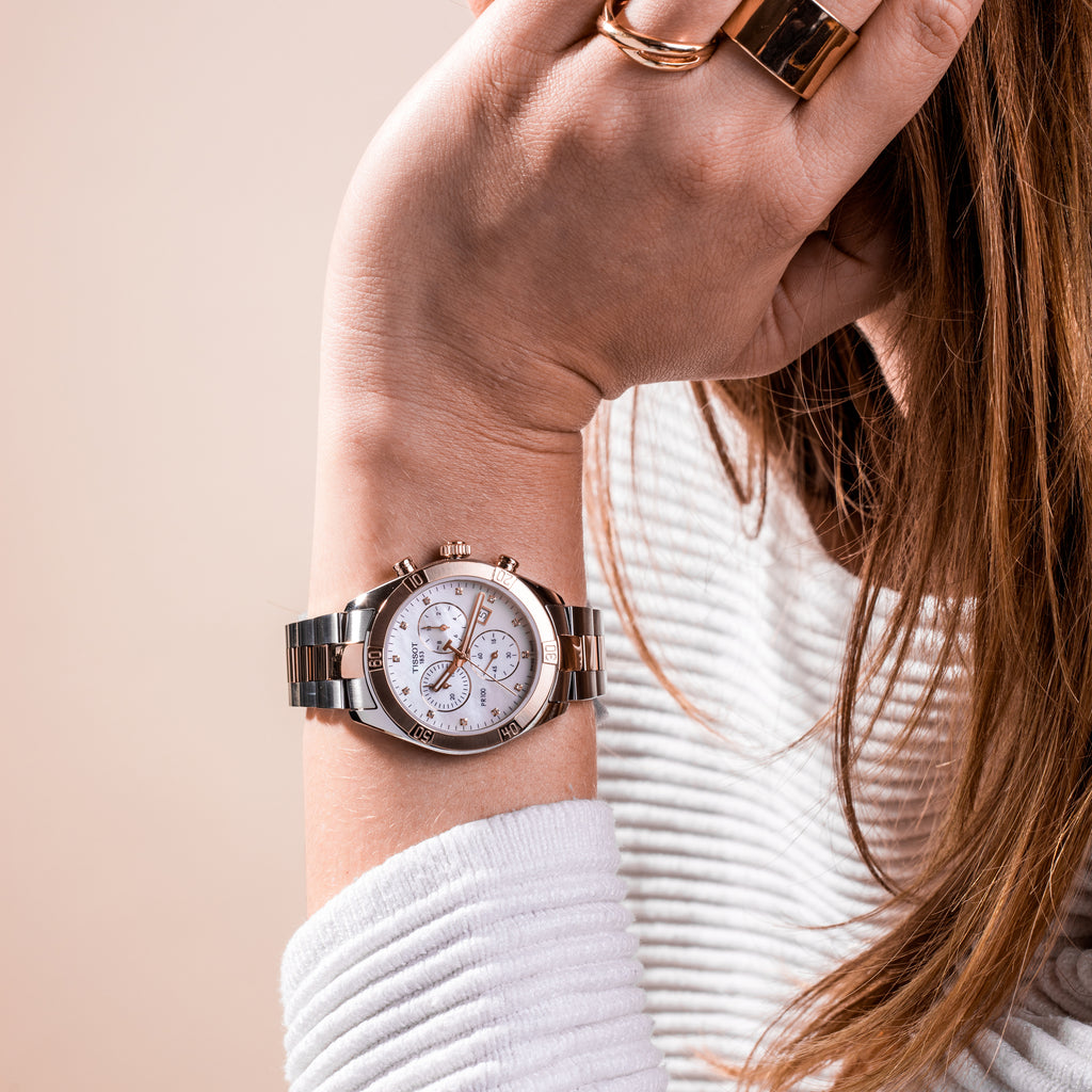 Tissot pr 100 online sport chic chronograph review