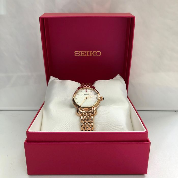 Seiko SUR624P Gold Plated Stainless Steel Womens Special Edition Gift Boxed