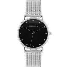 Load image into Gallery viewer, Ellis &amp; Co &#39;Broadway&#39; Mesh Bracelet Black Womens Watch