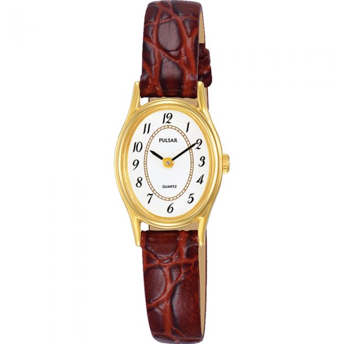 Pulsar PPGD78X Brown Leather Womens Watch