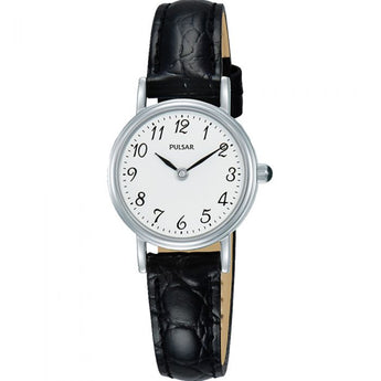 Pulsar PM2249X Black Leather Strap Womans Watch