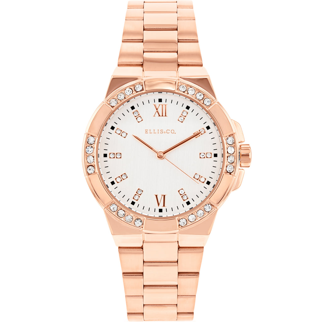 Ellis & Co 'Alyse' Rose Gold Plated Women's Watch