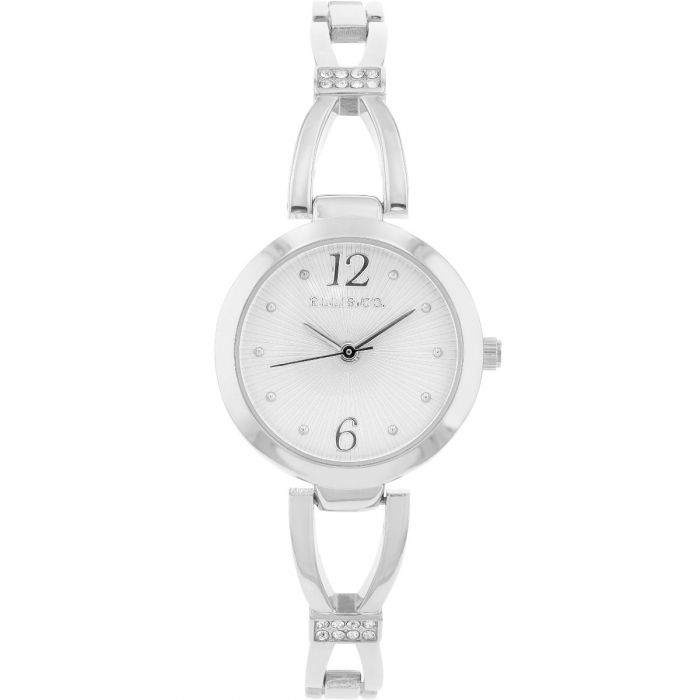 Ellis & Co 'Luna' Silver Tone Stone Set Womens Watch