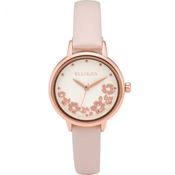 Ellis & Co 'Skylah' Women's Nude Leather Watch