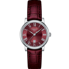 Load image into Gallery viewer, Tissot Carson Premium Lady T1222101637300 Burgunday Leather Womans Watch