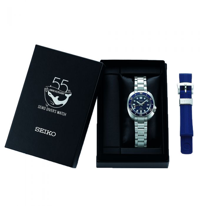 Seiko SPB183J Marine Blue Automaticl Divers Watch with additional Silicone Strap