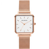 Ellis & Co 'Alyssa' Rose Stainless Steel Mesh Bracelet Womens Watch