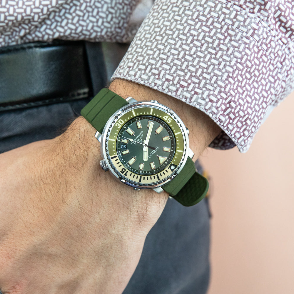 Seiko green divers watch top
