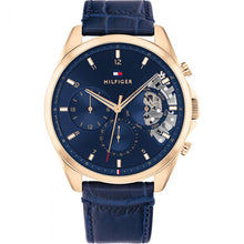 Load image into Gallery viewer, Tommy Hilfiger Baker 1710451 Multi Function Blue Leather Mens Watch