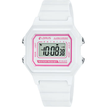 Lorus R2321NX-9 White Digital Alarm Unisex Watch