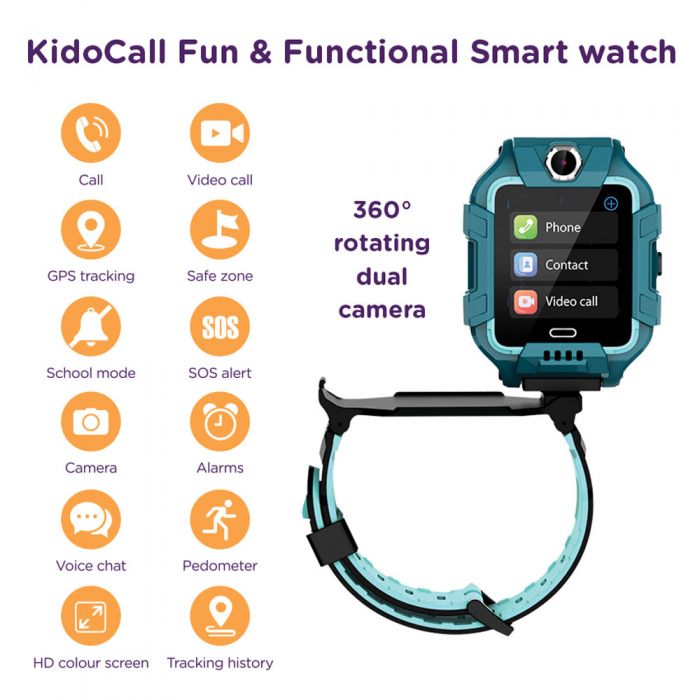 Cactus Kidocall CAC-129-M12 360 Degree Camera Smart watch