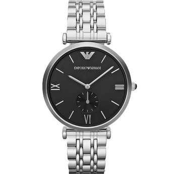 Emporio Armani AR1676 Black Dial Stainless Steel Mens Watch